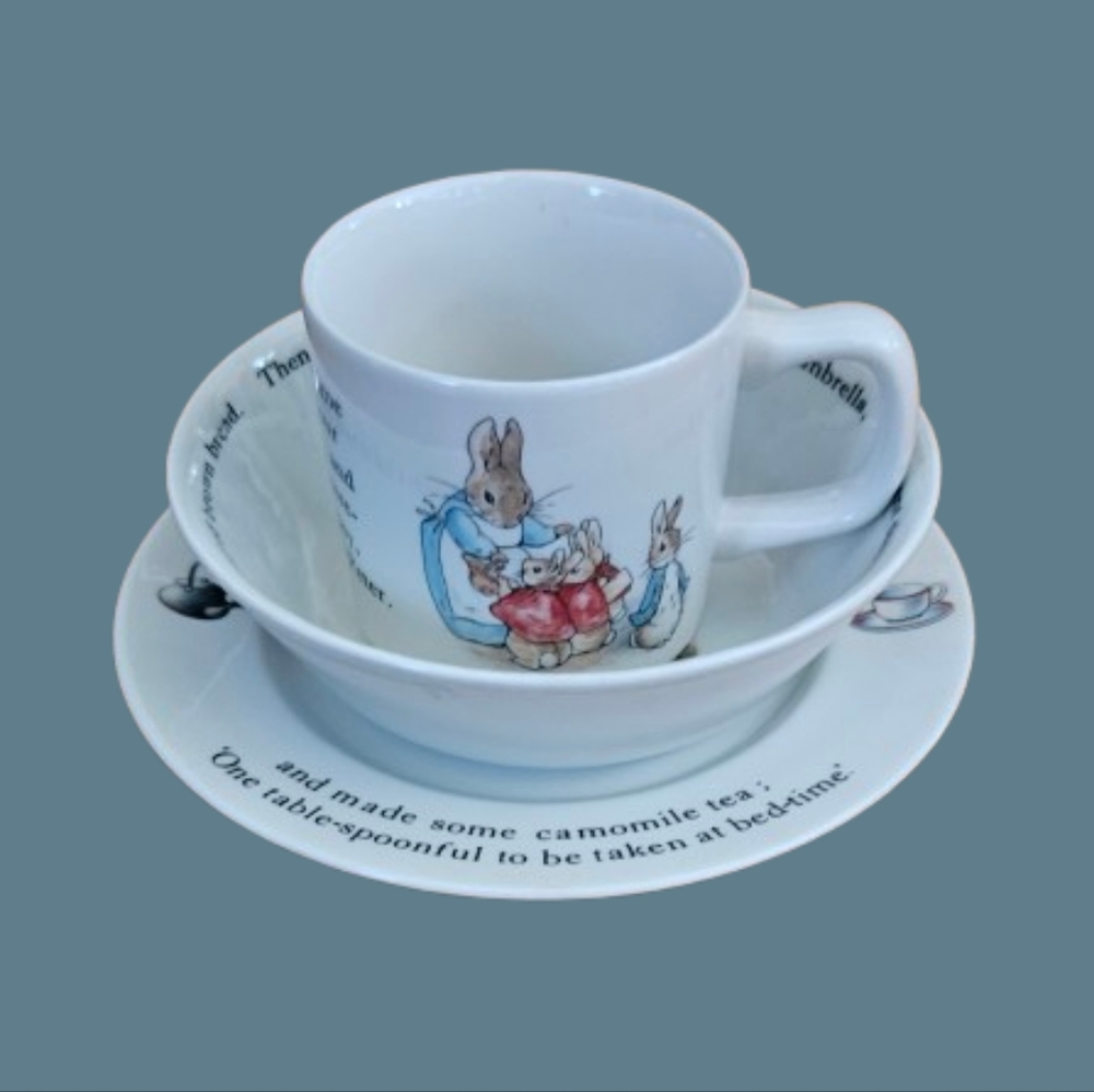 Wedgwood Beatrix Potter Peter Rabbit 3-piece Nursery Original Set